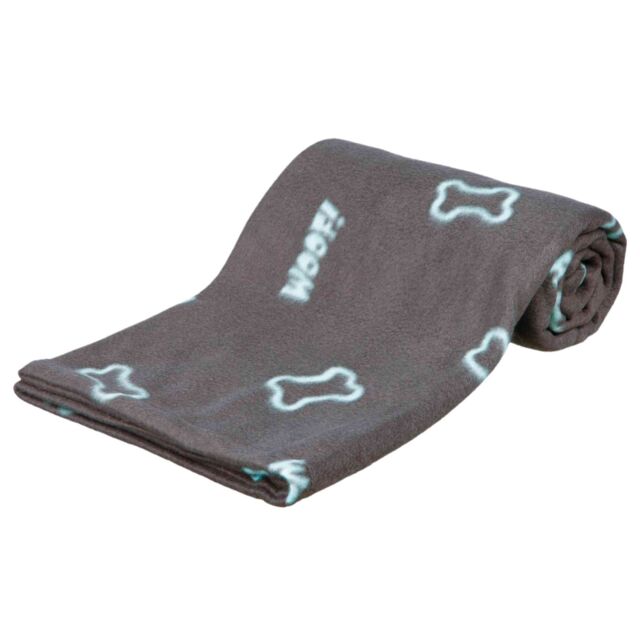 Bild 1 von Trixie Fleecedecke Barney Knochenmotiv - 150 x 100 cm  / (Variante) Taupe
