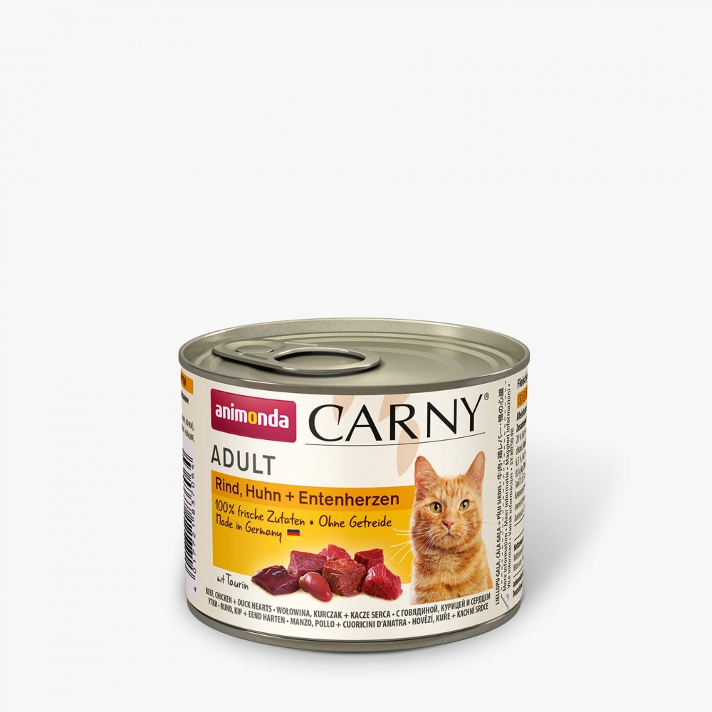 Bild 1 von Animonda Cat Dose Carny Adult Rind & Huhn & Entenherzen  / (Variante) 200 g