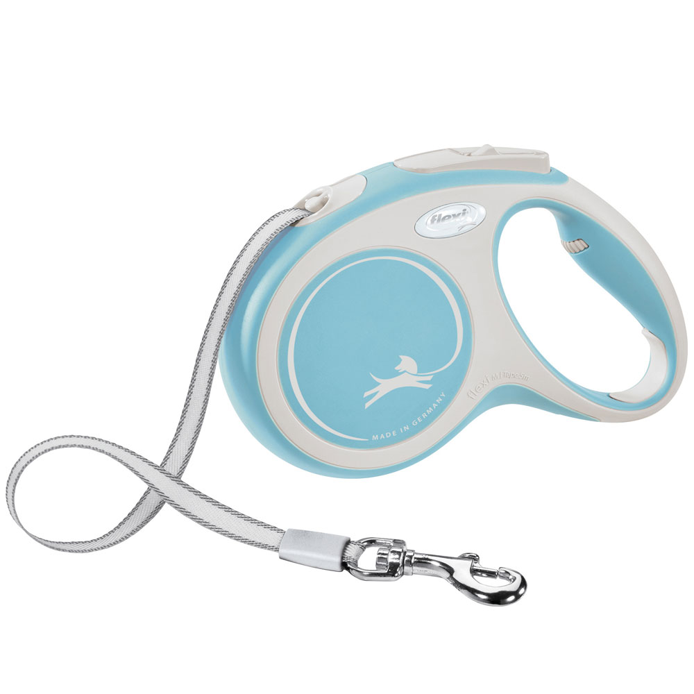 Bild 1 von FLEXI Rollleine New COMFORT Gurt - 5m, bis 25kg  / (Variante) hellblau